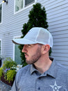 side Grey Imperial Mid-Crown Fit Hat with White Mesh Backing